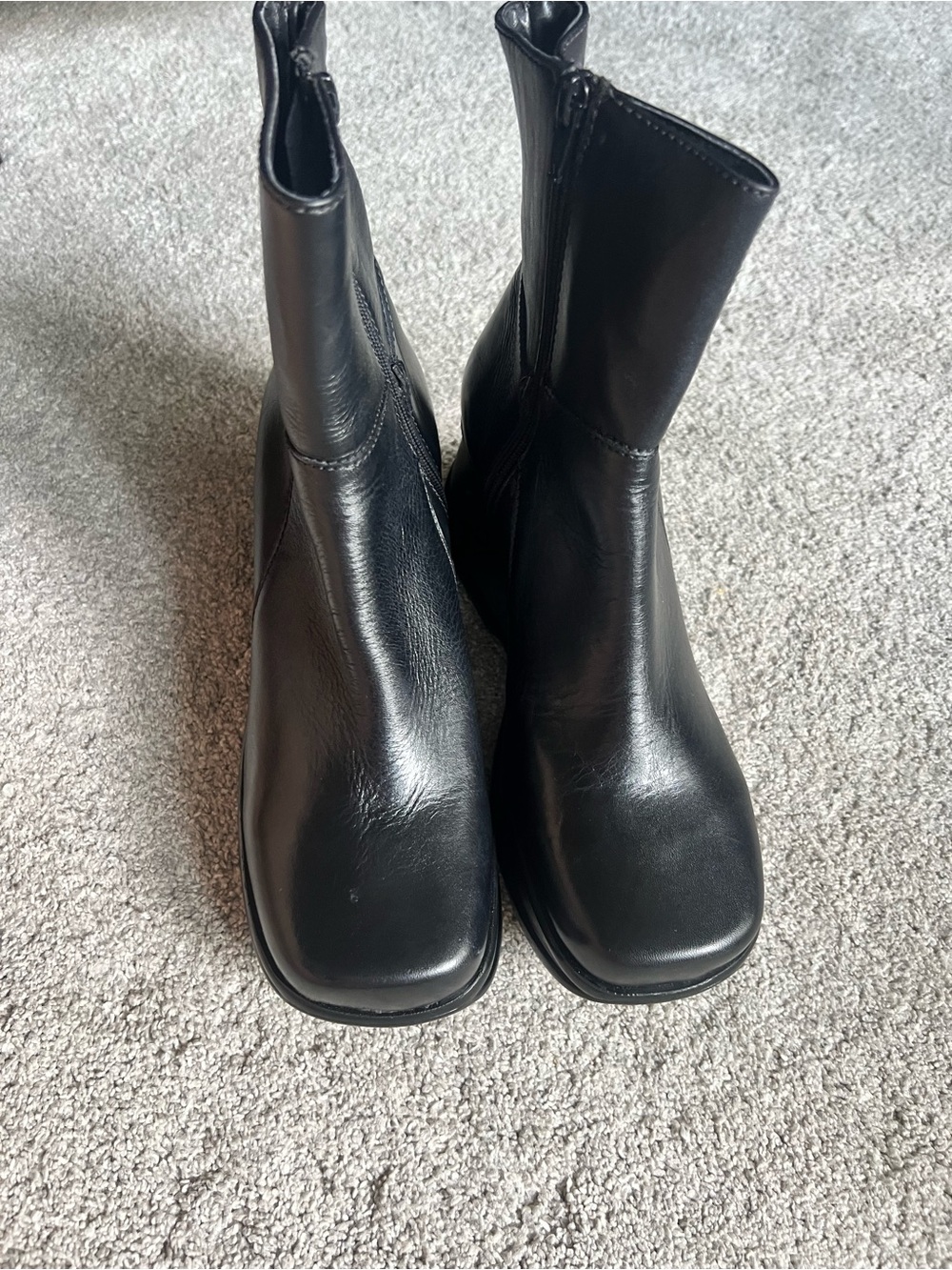 Vintage Steve Madden Goody Boots Black 8.5 B Grunge Goth Chunky Platform 90s Y2K - Picture 3 of 7